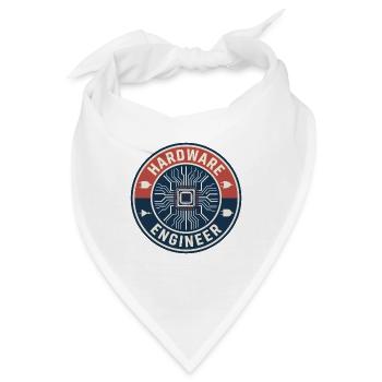 Vintage Computer Hardware Engineer Chip-Abzeichen oben - Bandana - Weiß - Vorne