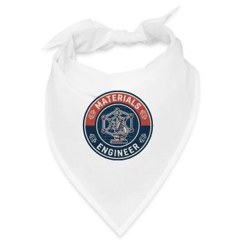 Vintage Materials Engineer Kristallgitter-Abzeichen - Bandana - Weiß - Vorne
