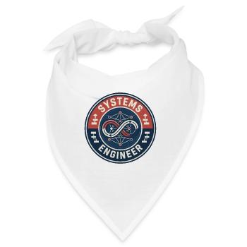 Vintage Systems Engineer Netzwerk-Flussdiagramm-Abzeichen - Bandana - Weiß - Vorne