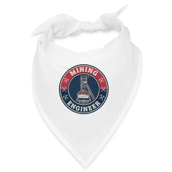 Vintage Mining Engineer Headframe-Wagenabzeichen-Deckel - Bandana - Weiß - Vorne