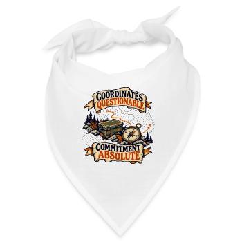 Geocaching – fragwürdige Koordinatoren - Bandana - Weiß - Vorne