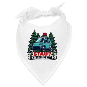 Stau? Ich steh im Wald - Bandana - Weiß - Vorne
