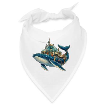 SteampunkWale Unterwasserkosmos - Bandana - Weiß - Vorne