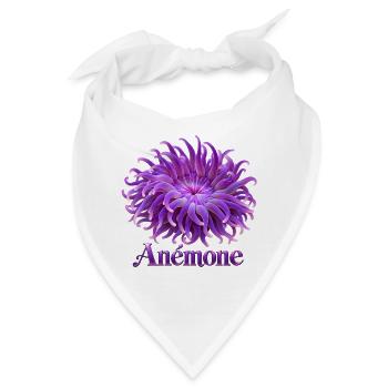 Purpurne Anmona - Bandana - Weiß - Vorne