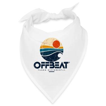 OFFBEAT – Retro Surf Logo - Bandana - Weiß - Vorne
