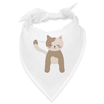 Gemütliche Calico-Traumkatze - Bandana - Weiß - Vorne