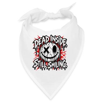 Dead Inside – Gothic Smiley - Bandana - Weiß - Vorne