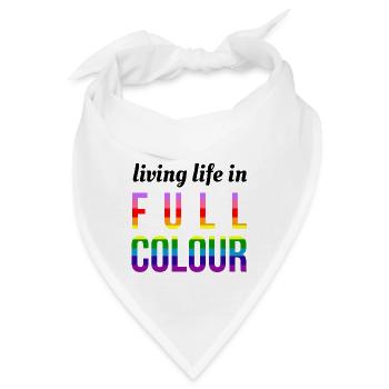 Leben in Full Colour Queer - Bandana - Weiß - Vorne