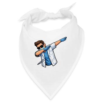 Dabbing Zahnarzt – Lustiges Dentalmotiv - Bandana - Weiß - Vorne