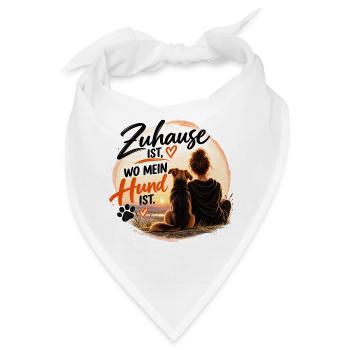 Zuhause ist, wo mein Hund ist – Hundeliebe - Bandana - Weiß - Vorne