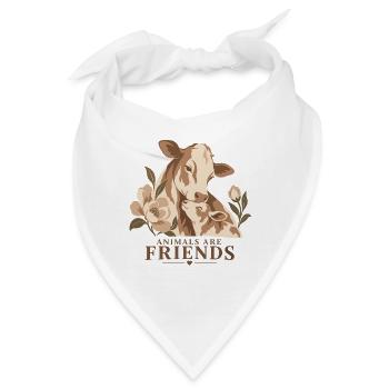 Animals Are Friends Cow & Calf - Bandana - Weiß - Vorne