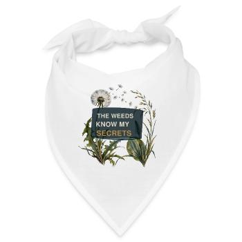 Wilder Garten – Das Unkraut kennt meine Geheimnisse - Bandana - Weiß - Vorne