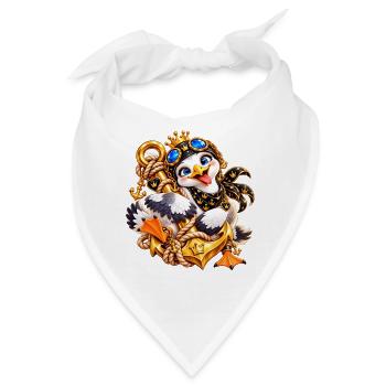 Königliche Möwe Nautik‑Schmuck - Bandana - Weiß - Vorne