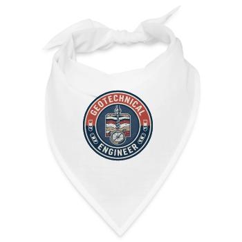 Vintage Geotechnischer Ingenieur Erdstrata-Abzeichen - Bandana - Weiß - Vorne
