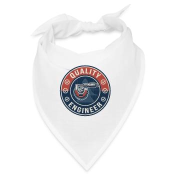 Vintage Quality Engineer Mikrometer-Glockenkurvenoberseite - Bandana - Weiß - Vorne