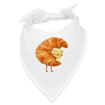 KuschelCroissant Butterfreund - Bandana - Weiß - Vorne
