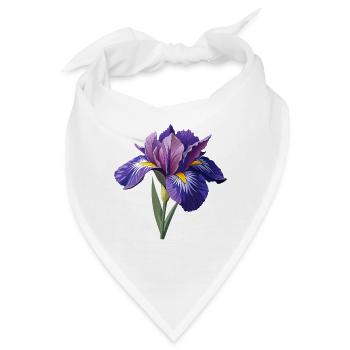 Irisblume - Bandana - Weiß - Vorne