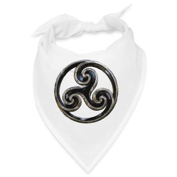 Bretonischer Triskel - Bandana - Weiß - Vorne