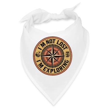  I’m Not Lost – I’m Exploring - Bandana - Weiß - Vorne