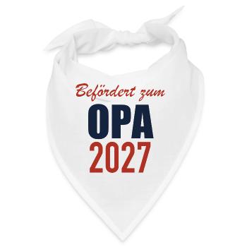 Befördert zum Opa 2027 - Bandana - Weiß - Vorne