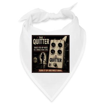 The Quitter Pedal – Vintage Rock Poster - Bandana - Weiß - Vorne