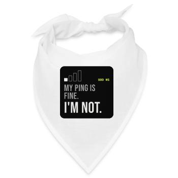 Ping Not Fine Tech-Meme - Bandana - Weiß - Vorne