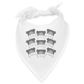 Süßes Tamarin-Gesicht - Bandana - Weiß - Vorne