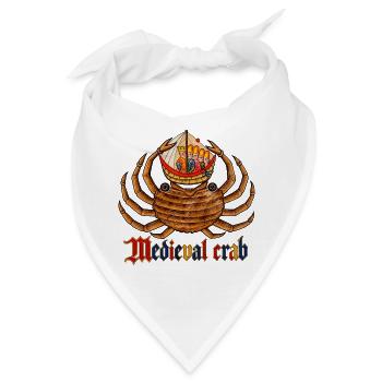 Mittelalterliche Krabbe und königliches Schiff - Bandana - Weiß - Vorne
