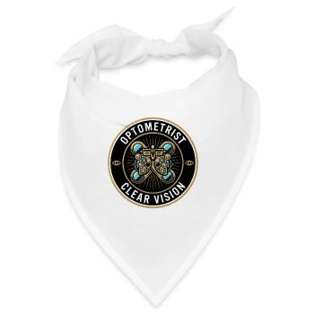 Optometrist Phoropter Augenlinsen Abzeichen Geschenk - Bandana - Weiß - Vorne