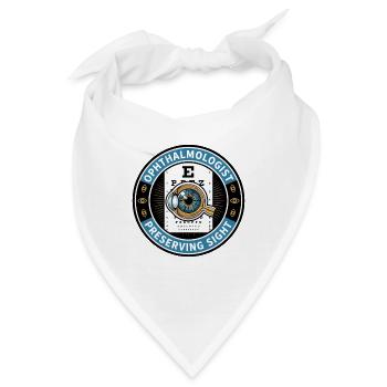 Augenarzt Snellen Akten-Abzeichen-Geschenk - Bandana - Weiß - Vorne