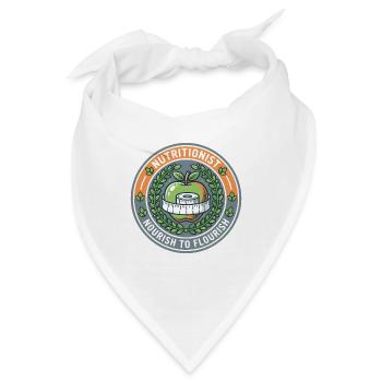 Ernährungsberater – Ernährung, um zu gedeihen, Apfelabzeichen-Geschenk - Bandana - Weiß - Vorne