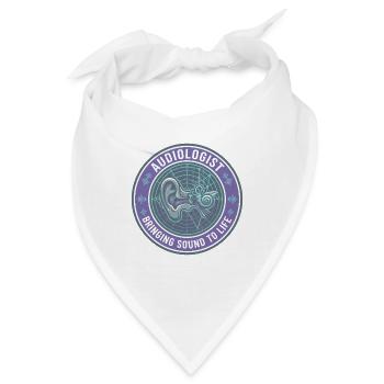 Audiologe Human Ear Audiogramm Badge Geschenk - Bandana - Weiß - Vorne