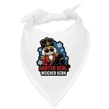 Harter Kerl weicher Kern Nussknacker Cool Shirt - Bandana - Weiß - Vorne
