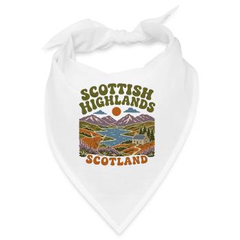 Scottish Highlands Scotland - Bandana - Weiß - Vorne