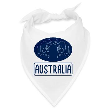 Australia Kangaroo - Bandana - Weiß - Vorne