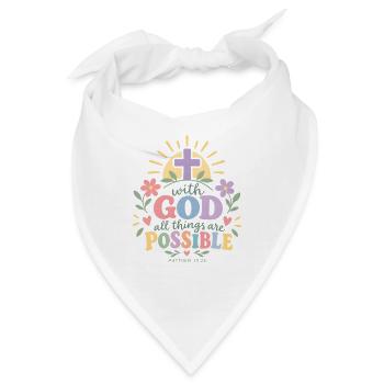 Mit Gott ist alles möglich. - Bandana - Weiß - Vorne