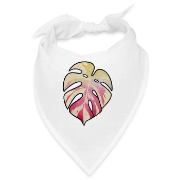 Pastel Monstera Blatttraum - Bandana - Weiß - Vorne