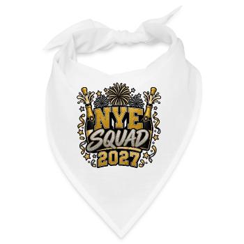 Silvester-Mannschaft 2021 Glitz - Bandana - Weiß - Vorne