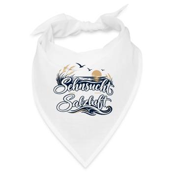 Sehnsucht nach Salzluft - Bandana - Weiß - Vorne