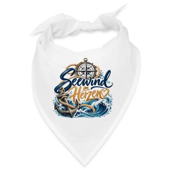 Seewind im Herzen - Bandana - Weiß - Vorne