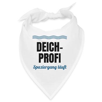 Deich-Profi – Spaziergang läuft (Nordsee) - Bandana - Weiß - Vorne