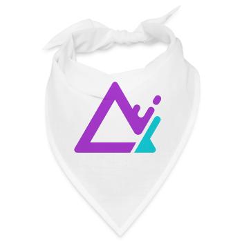 Geometrischer Berg-Logo in Lila Cyan - Bandana - Weiß - Vorne