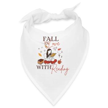 Verliebe dich in das Lesen - Bandana - Weiß - Vorne