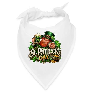 St Patrick Day Leprechaun Feier - Bandana - Weiß - Vorne