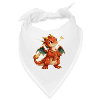 Bibliomant Drachenmann - Bandana - Weiß - Vorne