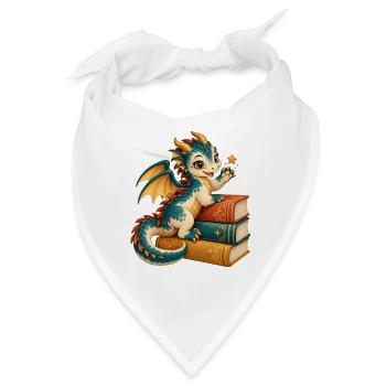 DrachenVerzauberte Bibliothekarin - Bandana - Weiß - Vorne