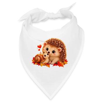 Igel & Schnecke - Bandana - Weiß - Vorne