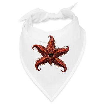 Unheimlicher Albtraum-Seestern - Bandana - Weiß - Vorne