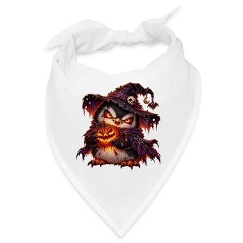 Pinguin Dunkel Niedlich - Bandana - Weiß - Vorne