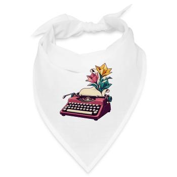 Schreibmaschine baut einen Papiergarten an - Bandana - Weiß - Vorne